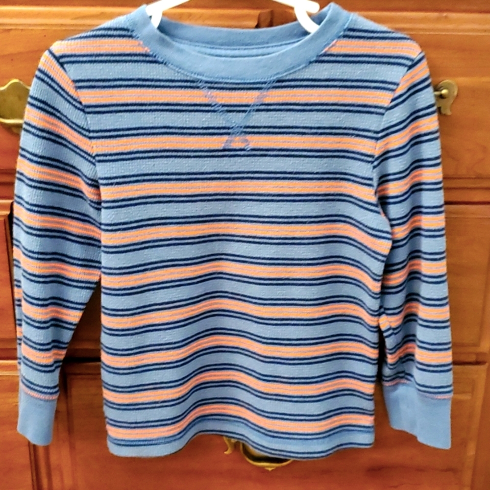 Blue Orange Stripe Long Sleeve